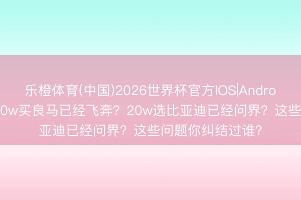 乐橙体育(中国)2026世界杯官方IOS|Android手机app下载 60w买良马已经飞奔？20w选比亚迪已经问界？这些问题你纠结过谁？